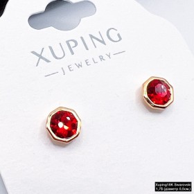 Сережки Xuping18К 18702 (діаметр 0,5 см.) «Swarovski»